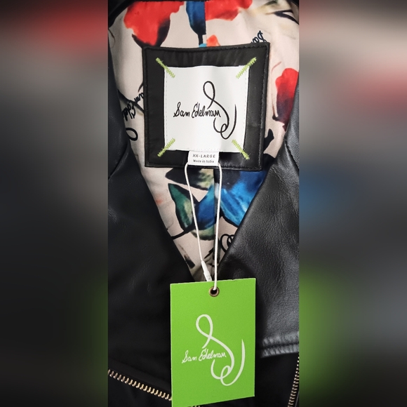 SAM EDELMAN BLACK LEATHER MOTO JACKET SIZE XXL - Picture 4 of 12